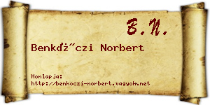 Benkóczi Norbert névjegykártya